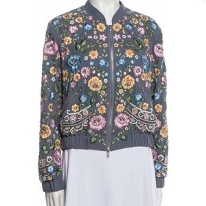 Needle & Thread Floral Print Embroidered Jacket